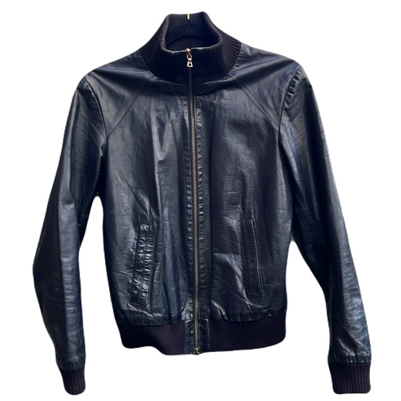 M0851 leather jacket, bomber style, size 4 - Picture 11 of 13